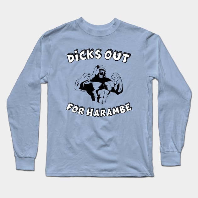 dicks out for harambe Long Sleeve T-Shirt by teemazong